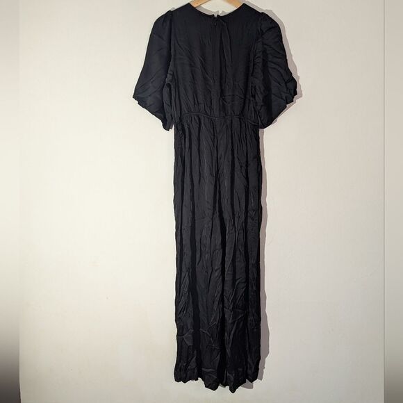 Anthropologie Dolan Left Coast Little Black Wide Leg Jumpsuit Women's Size Small - Picture 4 of 9